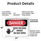Signmission High Voltage Inside Do Not Open Danger Sign, Plastic, 24in W x 18in L, 2PK OS-2PACK-DS-P-1824-L-1333 - alternate 2